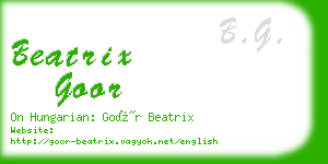 beatrix goor business card